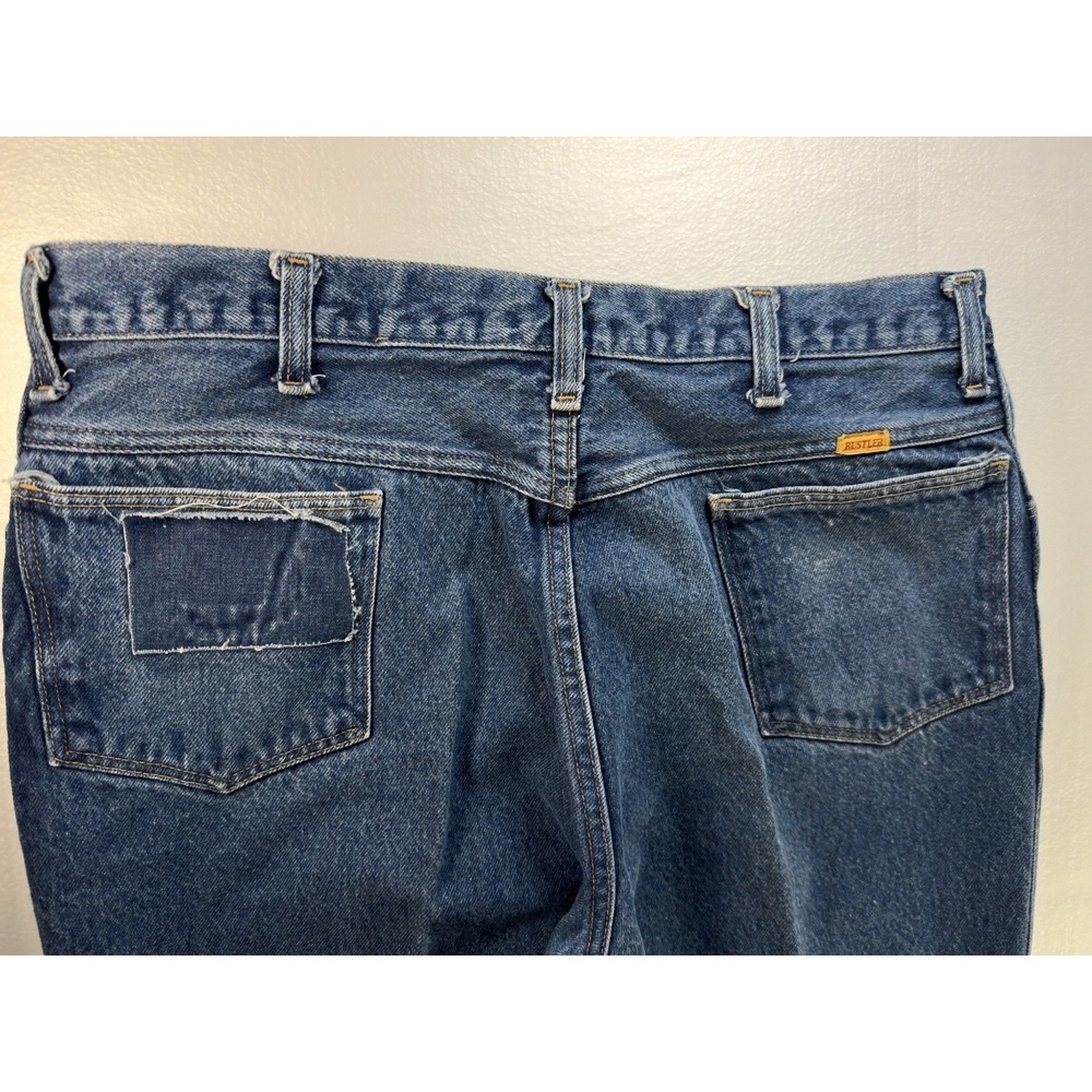 VTG‎ Rustler Bootcut Baggy Jeans Mens 40x30* Vintage Denim Made In USA - Picture 6 of 16